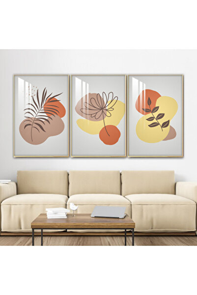 SND ثلاث لوحات جدارية خشبية مع برواز خشبي شامبين و طبقة من الاكريلك الشفاف