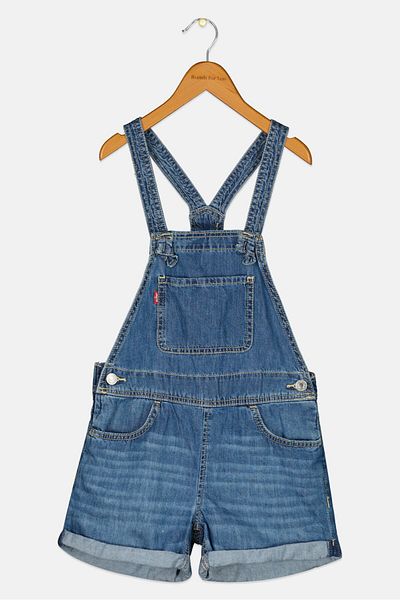 Levi's Kids Girl Shortall Playsuit, Blue