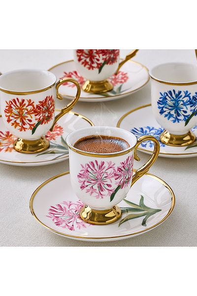 Aryıldız Daria 12 Piece Turkish Coffee Cup for 6 People