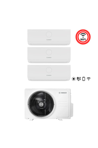 Bosch A++ 36000 1 Dış + 3 İç Ünite (9000 + 2x18000 Btu) Wifi Özellikli Premiu...