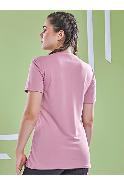 Technosport By Styli Graphic Print Crew Neck Short Sleeve Top