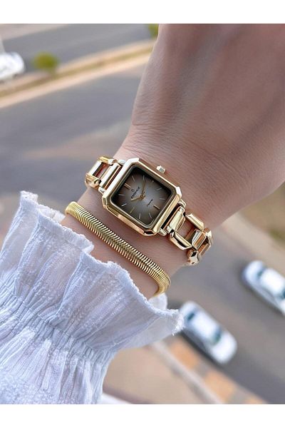 Essence Steel Case and Cord 2 Years Warranty 3 Atm Water Resistant Women Wristwatch+Bracelet Sdf140