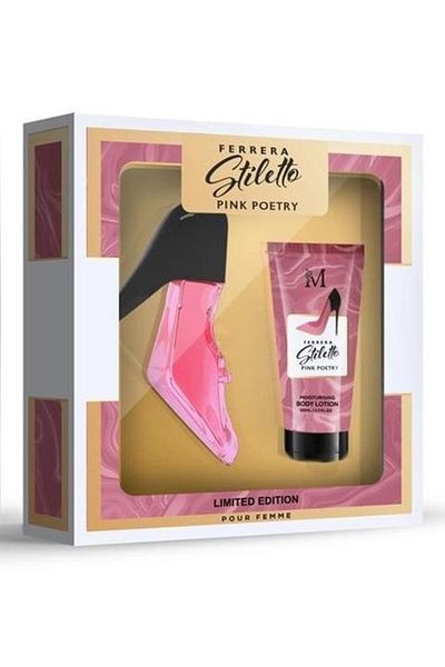 Intisimo Stiletto Pink Set, Women, Perfume 50 ml + Body Lotion 50 ml - Montage Brands