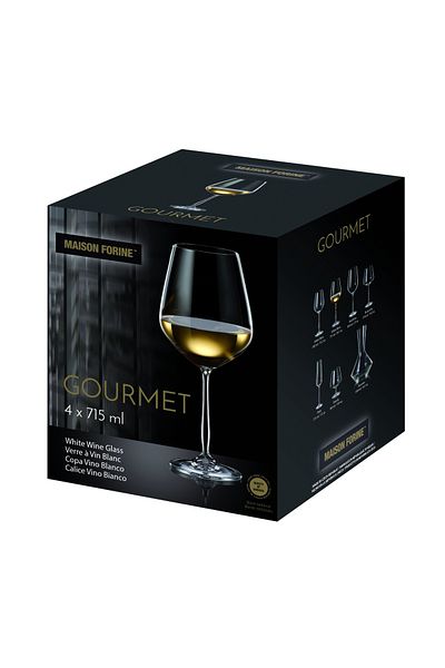 MAISON FORINE Set of 4 white wine glasses 715ml, Gourmet
