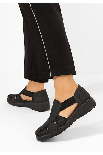 B T Shoes Grazyna women's black espadrilles