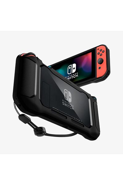 Spigen جراب Rugged Armor لجهاز Nintendo Switch 2 (2025) مع حزام - أسود غير لامع