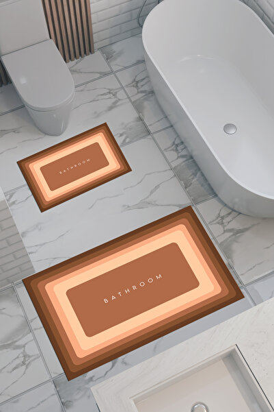 THEMODERNHANE سجادة حمام منقوشة صديقة للبيئة، قاعدة مضادة للانزلاق، آمنة للغس...