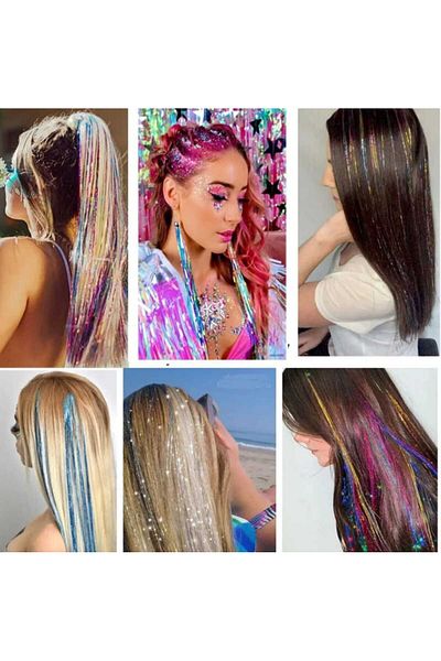 pure age Tinsel Tie Color Hair Glitter