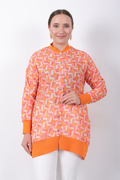 Linvey Comfortable Fit Ribbed Buttoned Patterned Women's Wearable Cap