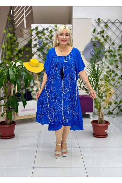 Punta Otantik Vl3032 Full Length Embroidered Voile Dress Saks
