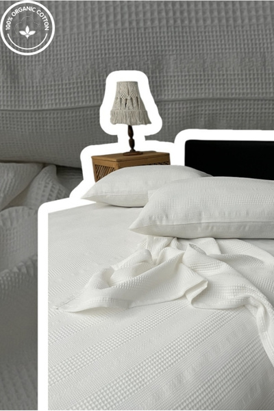 VESSİNOHOME Σετ πικέ από 100% βαμβάκι (1 μαξιλαροθήκη + 2 μαξιλαροθήκες) Αντιιδρωτικό, κομψό σχέδιο