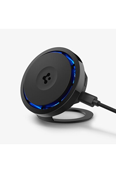 Spigen MagFit Kickstand Manyetik Kablosuz Şarj Cihazı / Özel Fanlı iPhone MagSafe OneTap Pro 3 - ACH07977