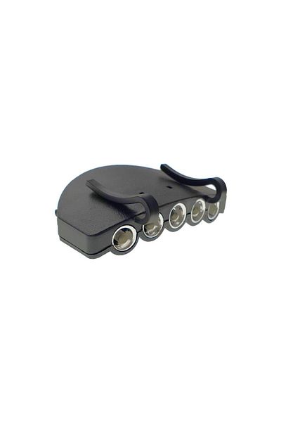 OEM Mini flashlight LLSH01, multifunctional, with 5 LEDs, black