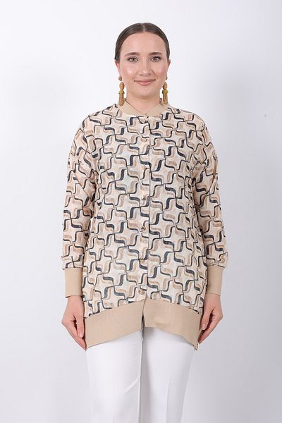 Linvey Gift Comfortable Ribbed Buttoned Patterned Women's Wearable Cap