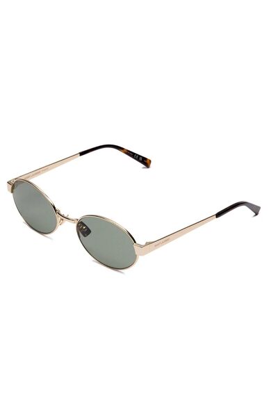 Saint Laurent Paris Sl 692 003 55-19 Women's Sunglasses – Gold Metal Frame, Green Matte Glass