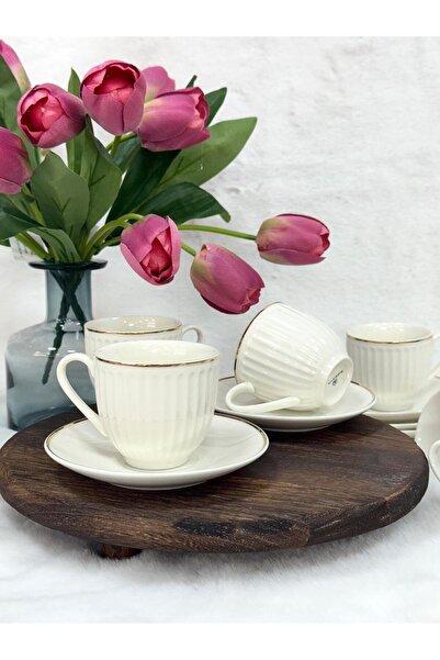 Kosova 6 KİŞİLİK PORSELEN ÇAY VE FİNCANI