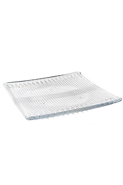 Mikasa Moor Square 2-Piece Glass Serving Plate 28x28x2cm