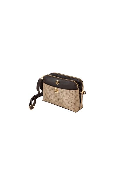 Armine Double Zipper Lock Detailed Hand and Shoulder Bag