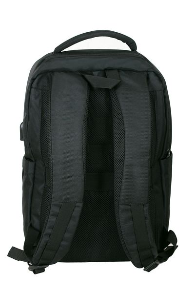 RIYA Laptop Backpack with USB Port - Waterproof Travel School Bag for Men Women - Black Unisex