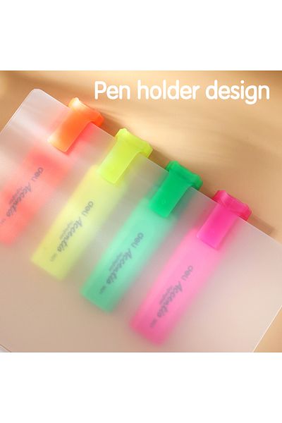 Deli Deli ES622 Highlighter - Assorted Colors 4pcs - ideal for note-taking and document marking