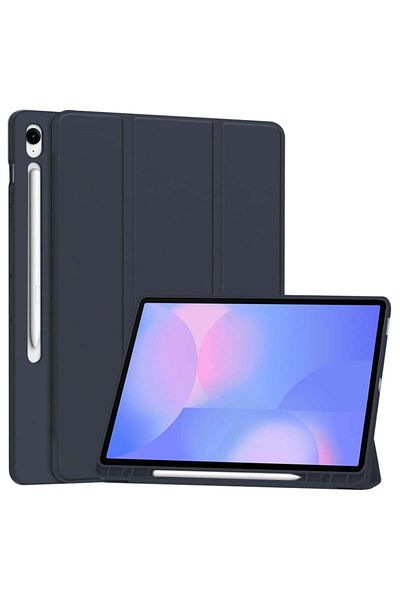 SKYDDAR INNOVATION Husă pentru tabletă Samsung Galaxy Tab S10 FE Plus, suport pentru creion, bleumarin, set de autocolante