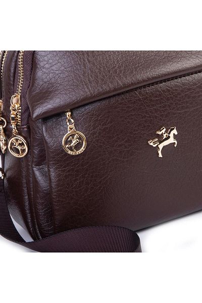 Nas Bag Geantă de umăr și crossbody cu mai multe compartimente pentru femei (25x20 cm) maro Victoria