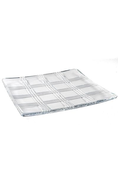 Mikasa Moor Square 2-Piece Glass Plate 28x28x2cm