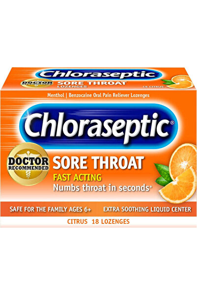 chloraseptic Sore throat Citrus 18 Lozengers