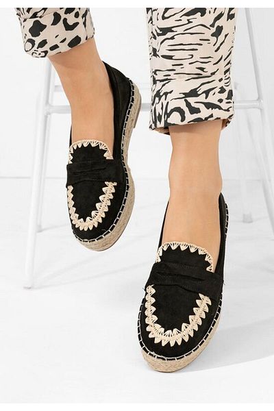 B T Shoes Women's Charla black espadrilles
