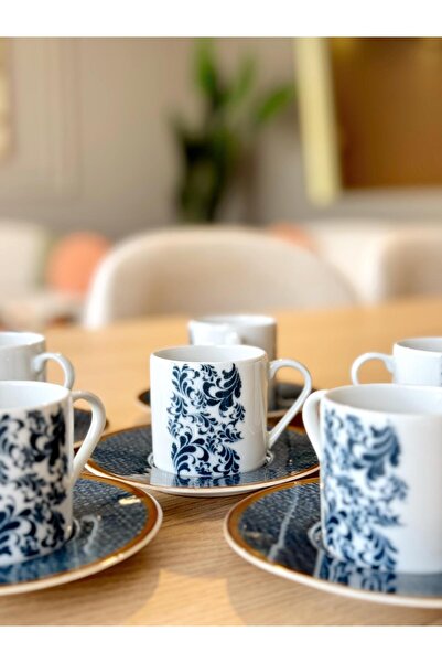 Porland Liny 6 Kişilik 12 Parça Kahve Fincanı Takımı 90cc 04PPO000637