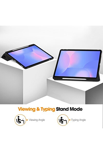 SKYDDAR INNOVATION Husă pentru tabletă Samsung Galaxy Tab S10 FE Plus, suport pentru creion, bleumarin, set de autocolante