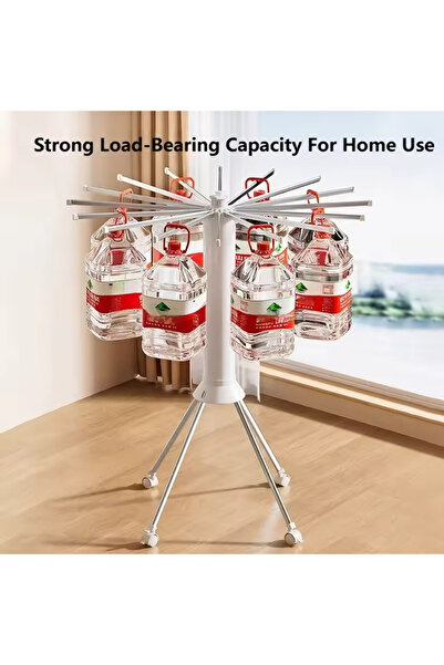 GENERAL Two-tier clothesline and clothes hanger with foldable shoe rack
