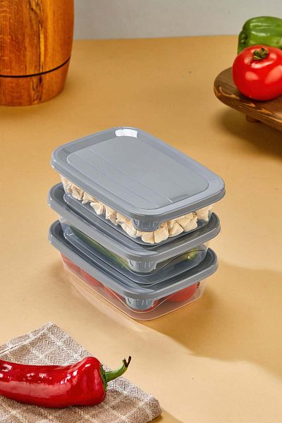Mek life 600'Ml 3-Piece Box Storage Container