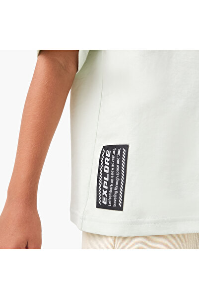 Juniors Solid T-shirt with Crew Neck and Short Sleeves