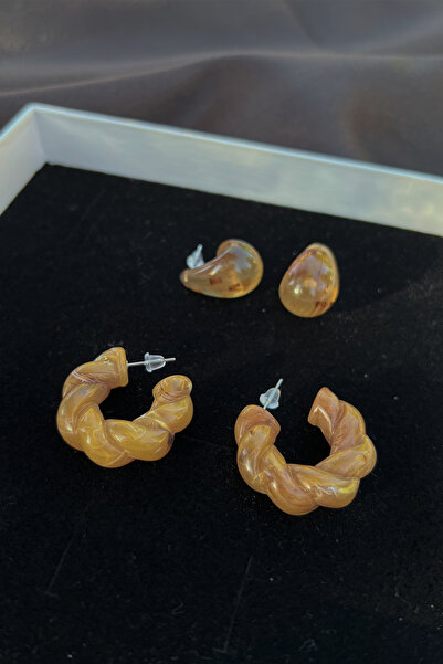 MİLSO مجموعة من زوجين من الأقراط النسائية المصنوعة من الأكريليك على شكل لولبي...