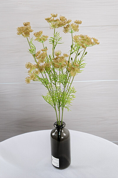 Yapay Çiçek Deposu Yapay Çiçek Kraliçe Dalı 90 cm Kahverengi