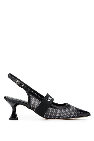 Mario Valentino Women's Leather & Textile Black High Heels