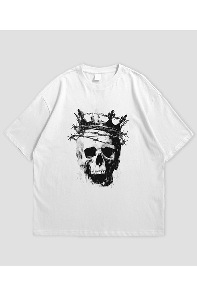 SVART WEAR Tricou SKULL oversize