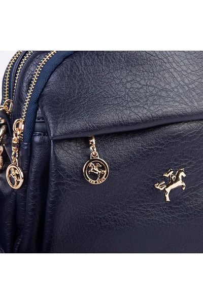 Nas Bag Geantă de umăr și crossbody cu mai multe compartimente pentru femei (25x20 cm) bleumarin Victoria