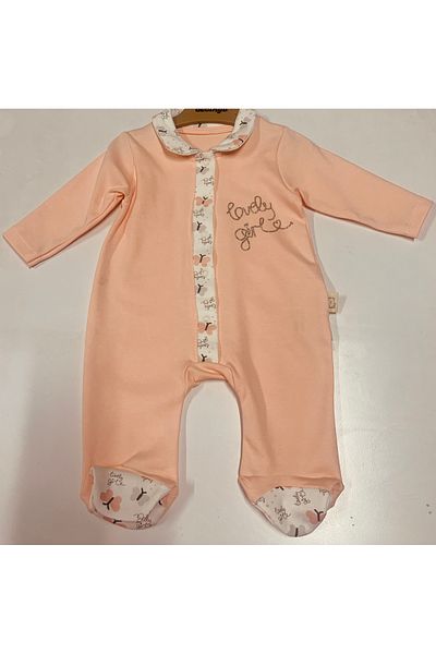 monami kids Butterfly Detailed Girl's Jumpsuit