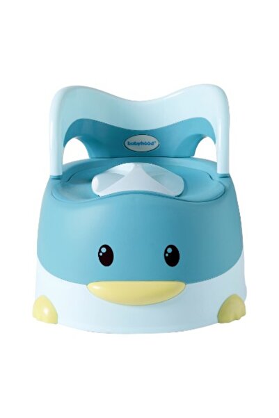 bzstore Olită pentru copii, detașabilă, +6 luni, cu capac, antiderapantă, scaun moale, model rățușcă, 38x32x30