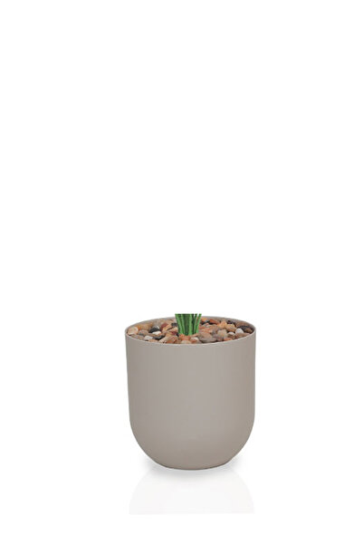 Generic Artificial Dark Heart Leaf Seedling (Alocasia 18 Branches) in a Plastic Cylinder Pot