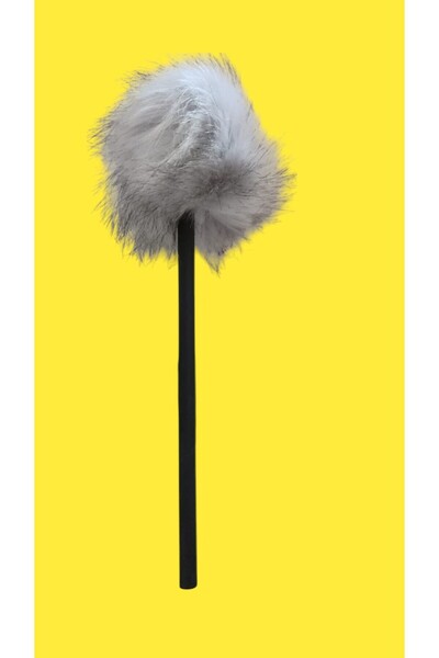 FAMEMUS ACCESSORY قلم رصاص مع غطاء شعر مستعار باللون الرمادي 1 قطعة