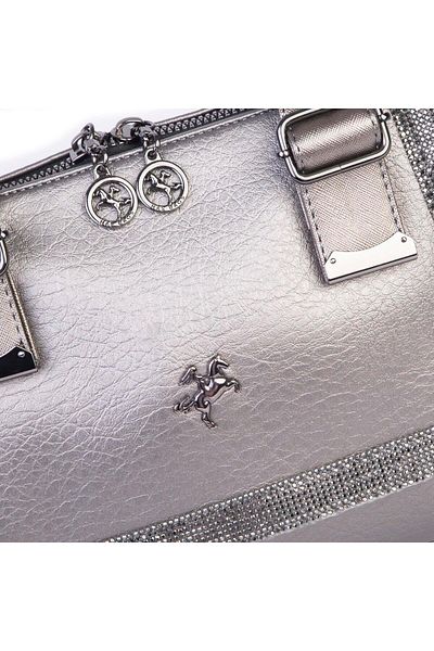 Nas Bag Geantă de umăr și crossbody Stone elegantă pentru femei, gri Victoria