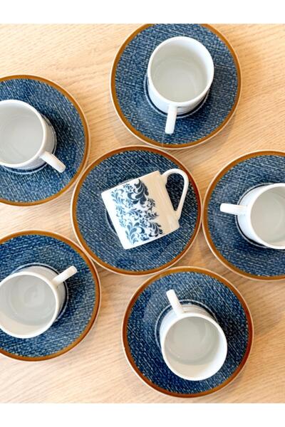 Porland Liny 6 Kişilik 12 Parça Kahve Fincanı Takımı 90cc 04PPO000637