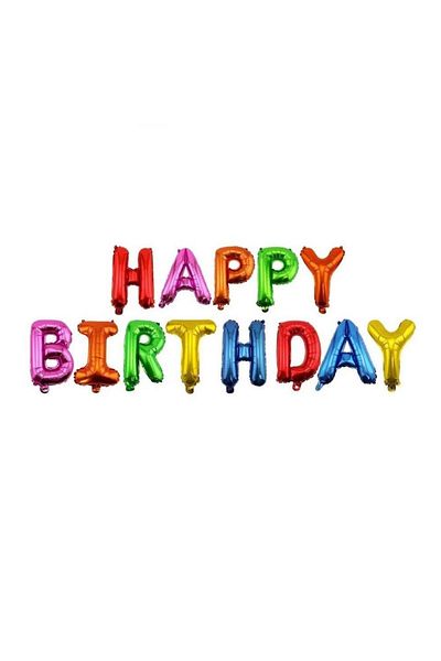 Le Mabelle Multicolored Happy Birthday Letter Balloon Set