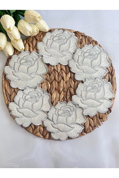 KUMSAL ÇEYİZ 6 Adet Sunumluk Peçete,Kokteyl Peçete,Kahve Yanı Sunum Peçetesi,...