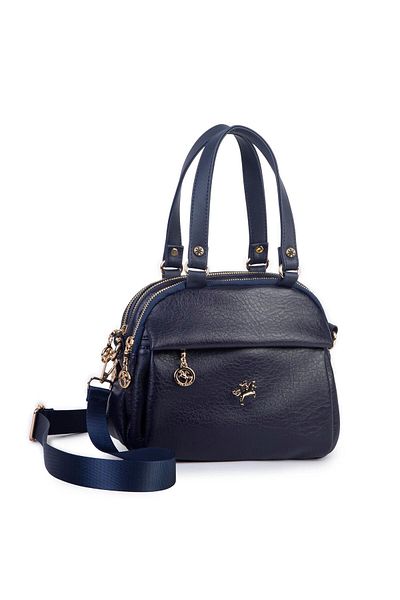 Nas Bag Geantă de umăr și crossbody cu mai multe compartimente pentru femei (25x20 cm) bleumarin Victoria