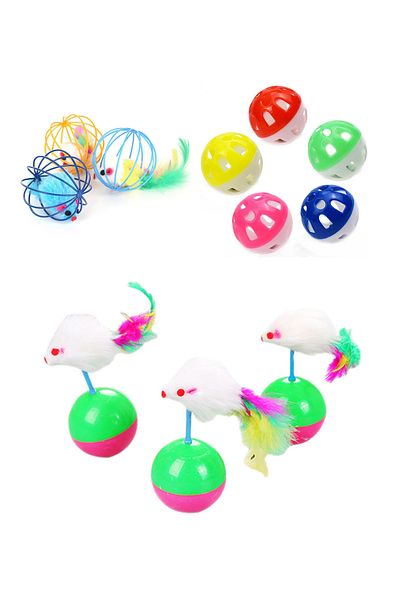rianka Interactive Energy Ball, Moving Haciymazan Cat Toy, Game Ball, 3-Piece Game Set