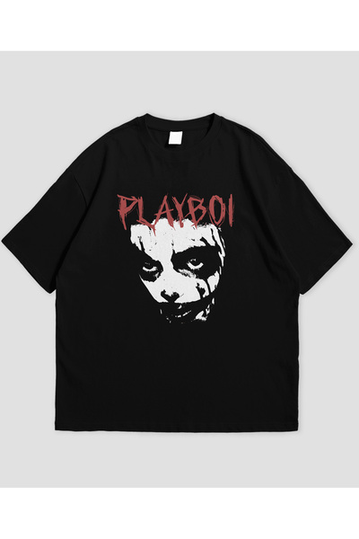 SVART WEAR تي شيرت بلاي بوي كارتي للجنسين مقاس كبير